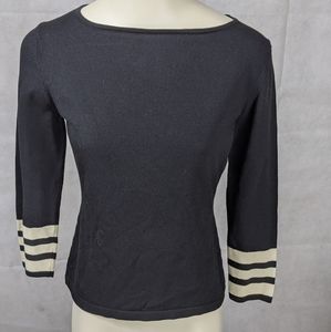 LOFT black and cream small blouse